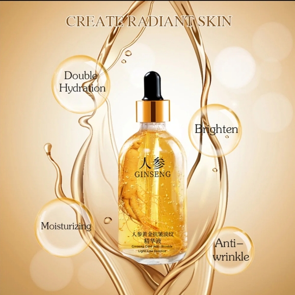 24 K Gold Foil Hydraulic Acid Ginseng Root extract Serum - Picture 3 of 5